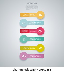Minimal Timeline Infographic design. Can be used for workflow layout; diagram; number options; web design.