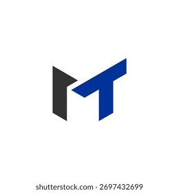 Minimal TM Letter Logo initial M, T ssymbol