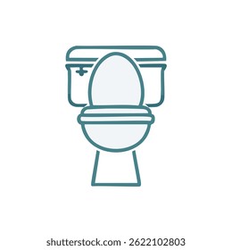 Minimal toilet icon in outline style