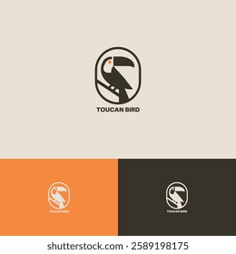 Minimal Toucan logo design template