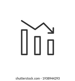 Minimal trading line icon. Web stroke symbol design. trading sign isolated on a white background. Premium line icon.