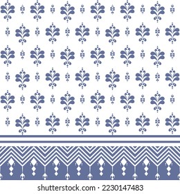 Minimal traditional Ethnic pattern monochrome paisley seamless pattern for fabric print cloth dress carpet curtains sarong Aztec ikat indigo Indonesian India 