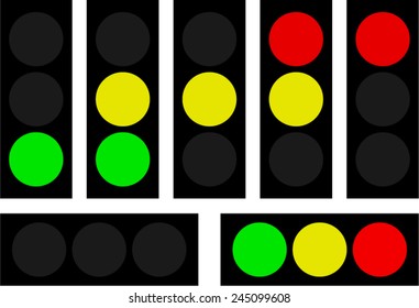 Sign Traffic Lights White Background Stock Vector (Royalty Free) 1256293588