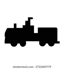 Icono de tren mínimo que representa el transporte ferroviario, el transporte público y el servicio de viajes