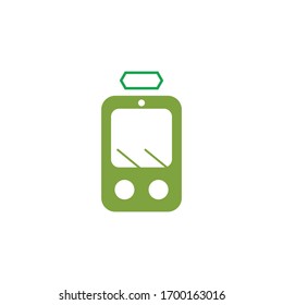 Minimal train logo template vector icon design