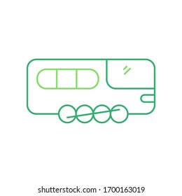 Minimal train logo template vector icon design