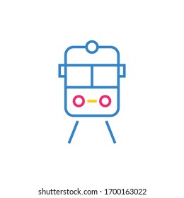 Minimal train logo template vector icon design