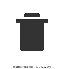 Icono de papelera mínimo para la interfaz de usuario y los Elementos del sistema. Ideal para la acción del Borrar, eliminar funciones, Botones, paneles y diseño de productos digitales.