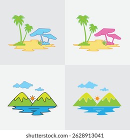 Minimal Travel Icons Collection
Vacation, Adventure, and Tourism Symbols