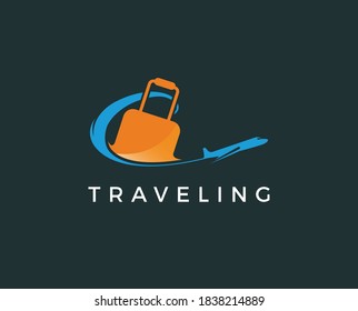 minimal travel logo template - vector illustration