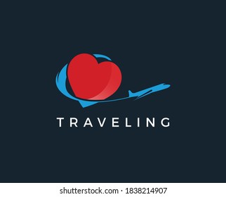 minimal travel logo template - vector illustration
