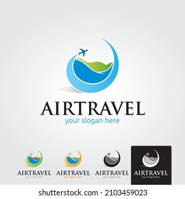 minimal travel logo template - vector illustration