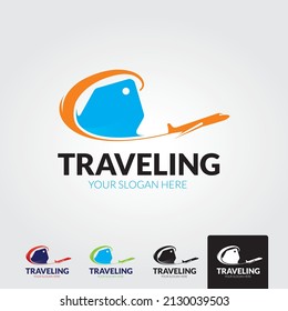 minimal travel logo template - vector illustration