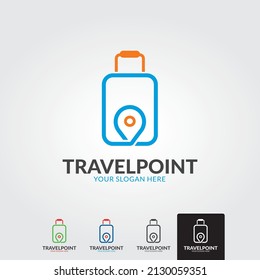 minimal travel logo template - vector illustration