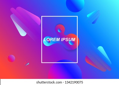 Minimal trend abstract background. Geometric gradient shapes design. Modern vector for cover, poster, website, card and social media.