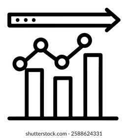 Minimal Trend Observation Icon for Data Analysis