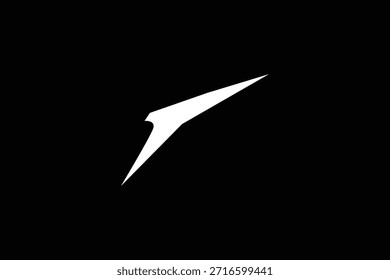 Mínimo Trendy Abstract Eagle Logo no fundo preto