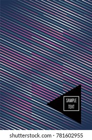 Minimal Trendy Cover Design. Glitsch Tech Retro Party, Ads Music Poster Background. Abstract Line Gift Card, Corporate Identity Template. Contrast Magazine, Journal, Paper Minimal Modern Cover Design.