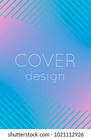 Minimal trendy cover template. Futuristic  layout with halftones. Geometric minimal cover template for book, catalog and annual. Minimalistic colorful gradients. Abstract business illustration.
