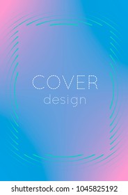 Minimal trendy cover template. Futuristic  layout with halftones. Geometric minimal cover template for book, catalog and annual. Minimalistic colorful gradients. Abstract business illustration.