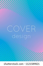 Minimal trendy cover template. Futuristic layout with halftones. Geometric minimal cover template for book, catalog and annual. Minimalistic colorful gradients. Abstract business illustration.