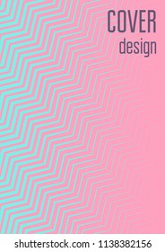 Minimal trendy cover template. Futuristic layout with halftones. Geometric minimal cover template for book, catalog and annual. Minimalistic colorful gradients. Abstract business illustration.