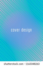 Minimal trendy cover template. Futuristic layout with halftones. Geometric minimal cover template for book, catalog and annual. Minimalistic colorful gradients. Abstract business illustration.