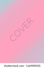 Minimal trendy cover template. Futuristic layout with halftones. Geometric minimal cover template for book, catalog and annual. Minimalistic colorful gradients. Abstract business illustration.