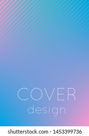 Minimal trendy cover template. Futuristic layout with halftones. Geometric minimal cover template for book, catalog and annual. Minimalistic colorful gradients. Abstract business illustration.