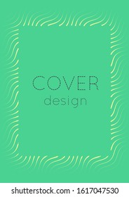 Minimal trendy cover template. Futuristic layout with halftones. Geometric minimal cover template for book, catalog and annual. Minimalistic colorful gradients. Abstract business illustration.