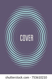 Minimal trendy cover template. Futuristic layout with halftones. Geometric minimal cover template for book, catalog and annual. Minimalistic colorful gradients. Abstract business illustration.