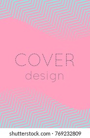 Minimal trendy cover template. Futuristic layout with halftones. Geometric minimal cover template for book, catalog and annual. Minimalistic colorful gradients. Abstract business illustration.