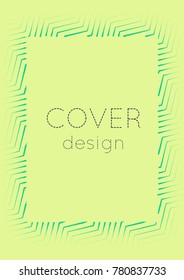 Minimal trendy cover template. Futuristic  layout with halftones. Geometric minimal cover template for book, catalog and annual. Minimalistic colorful gradients. Abstract business illustration.