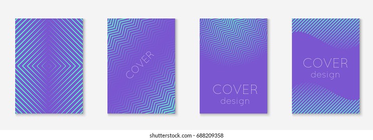 Minimal trendy covers. Vector halftone gradients. Geometric future template for flyer, poster, brochure and invitation. Minimalistic colorful cover. Set of EPS 10 illustration.