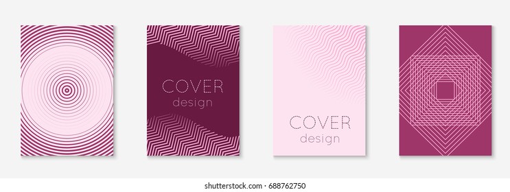 Minimal trendy covers. Vector halftone gradients. Geometric future template for flyer, poster, brochure and invitation. Minimalistic colorful cover. Set of EPS 10 illustration.