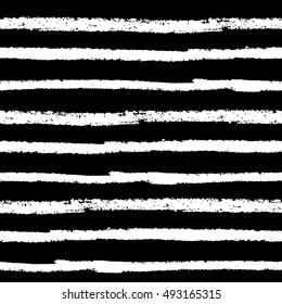 Minimal trendy freehand seamless pattern with stripes. Striped grunge hand drawn vector texture. Wallpaper for your modern design.