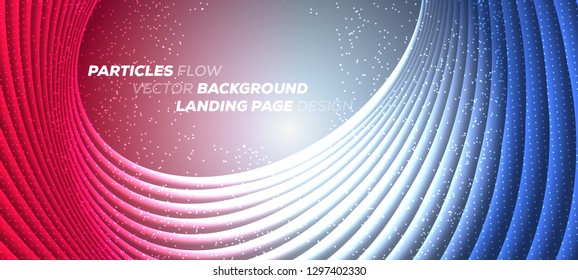 Minimal trendy geometric background. Round lines vector background - 3D design