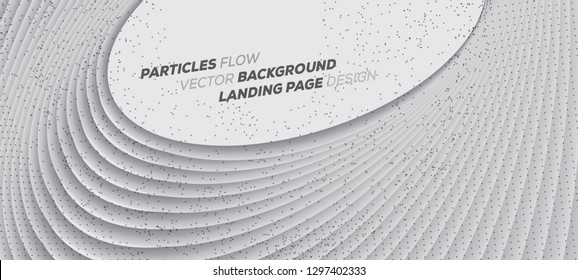 Minimal trendy geometric background. Round lines vector background - 3D design