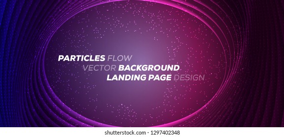 Minimal trendy geometric background. Round lines vector background - 3D design