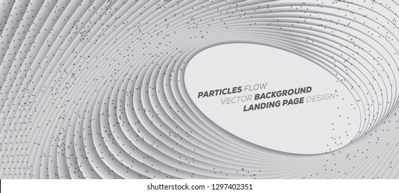 Minimal trendy geometric background. Round lines vector background - 3D design