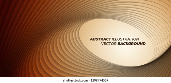 Fondo geométrico minimalista de moda. Fondo vectorial de líneas redondas - diseño 3D