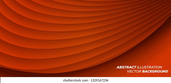 Minimal trendy geometric background. Round lines vector background - 3D design