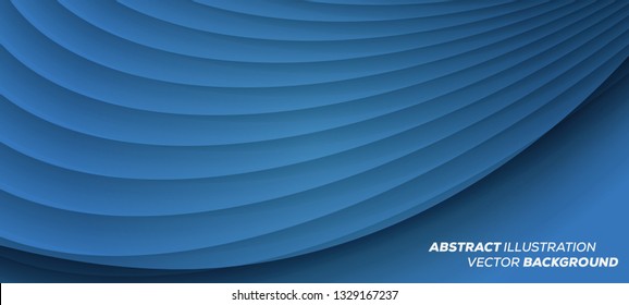 Fondo geométrico minimalista de moda. Fondo vectorial de líneas redondas - diseño 3D