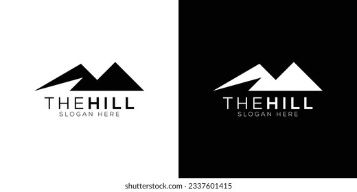 Plantilla de vector de diseño de logotipo de colina mínima y de moda