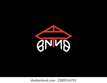 Minimal Trendy Hom BN Swap Logo Design Vector Template