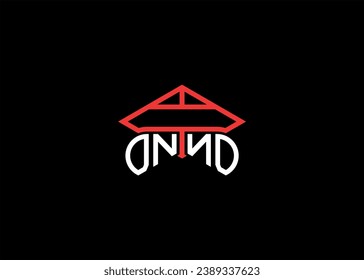 Minimal Trendy Hom DN Swap Logo Design Vector Template.