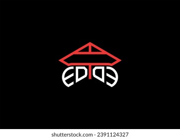 Minimal Trendy Hom ED swap Logo Design Vector Template