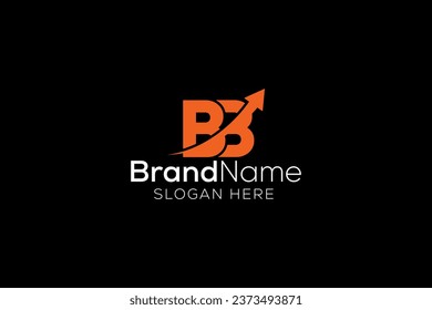 Minimal Trendy Letter B B And Arrow Logo Template