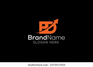 Minimal Trendy Letter B D And Arrow Logo Template