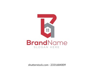 Minimal and Trendy Letter B B home Logo Design vector Template